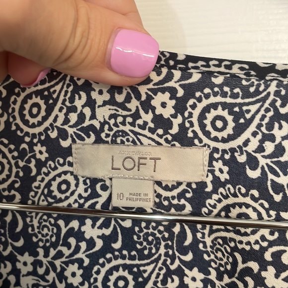 Loft Blue Paisley Romper Sz 10 EUC - Picture 5 of 8